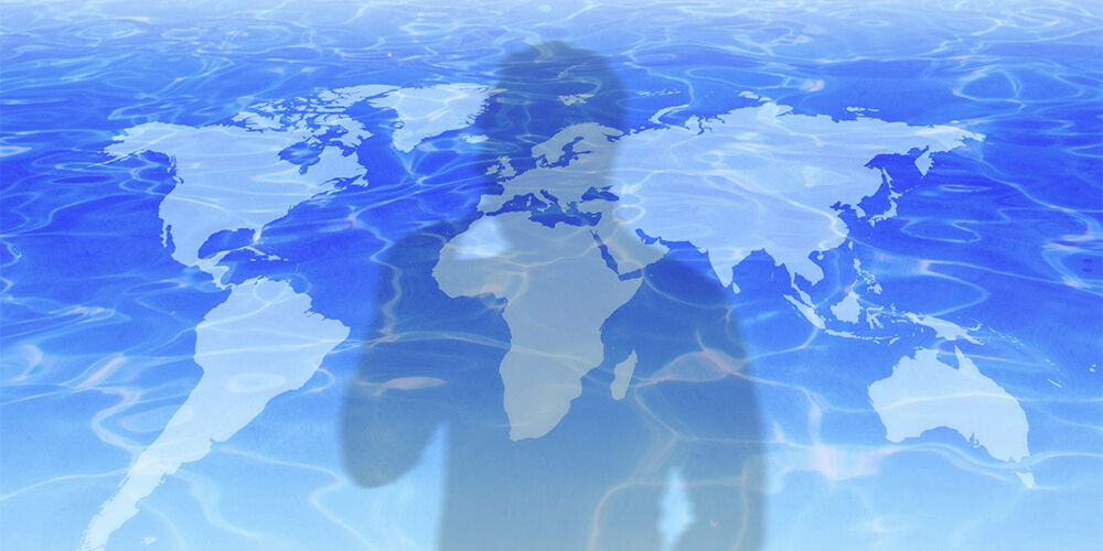 Man Vaping World Background