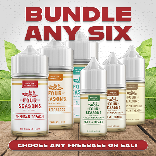 Four Seasons Fine Tobacco Pick 6 Bundle (360ml) Four Seasons Fine Tobacco Pick 6 Bundle (360ml)