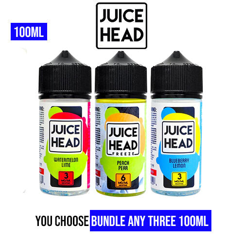 Juice Head 100ml Pick 3 Bundle (300ml) $39.99 Juice Head 100ml Pick 3 Bundle (300ml) $39.99