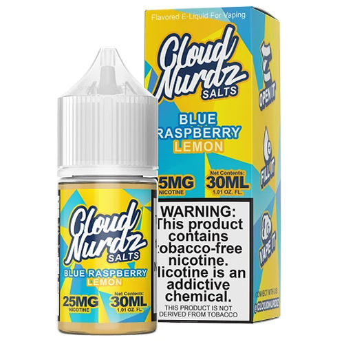 Cloud Nurdz Blue Raspberry Lemon Salt 30ml $11.75 Cloud Nurdz Blue Raspberry Lemon Salt 30ml $11.75