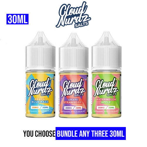 Cloud Nurdz Salts 30mL Pick 3 Bundle $33.75 Cloud Nurdz Salts 30mL Pick 3 Bundle $33.75