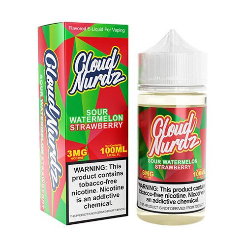 Sour Watermelon Strawberry by Cloud NURDZ 100ml $11.75 Sour Watermelon Strawberry by Cloud NURDZ 100ml $11.75