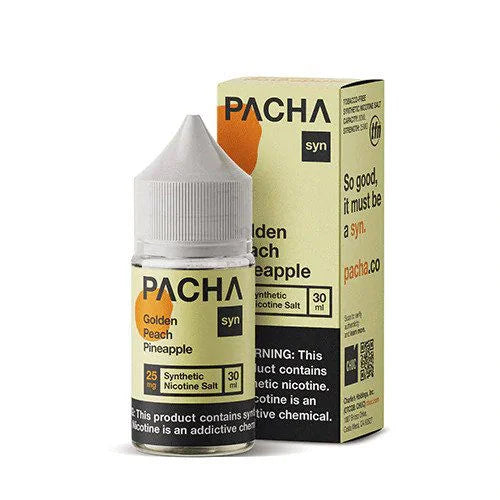 Golden Peach Pineapple by Pachamama Salts 30ml $10.75 100% Authentic | West Coast Vape Supply Golden Peach Pineapple by Pachamama Salts 30ml $10.75 100% Authentic | West Coast Vape Supply