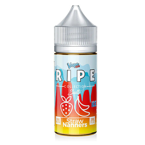 Straw Nanners on Ice by Ripe Collection Salts 30ml $15.99 | West Coast Vape Supply Straw Nanners on Ice by Ripe Collection Salts 30ml $15.99 | West Coast Vape Supply