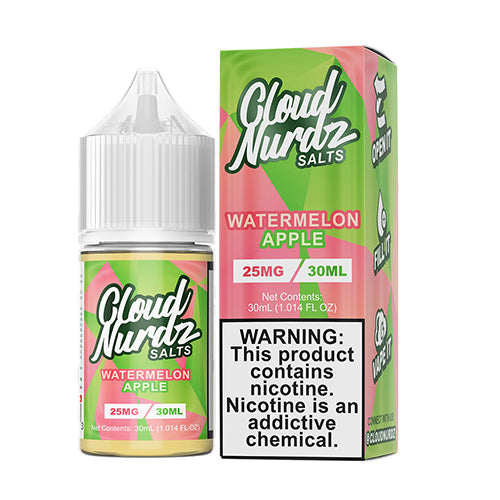 cloud nurdz vape juice salt nic Cloud Nurdz Watermelon Apple Salt 30ml ⋆ $11.75