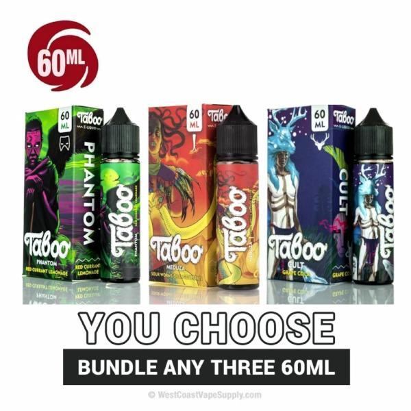 Taboo Vape Juice 60ml Pick 3 Bundle Ejuice Vape Juice $27.99 Taboo Vape Juice 60ml Pick 3 Bundle Ejuice Vape Juice $27.99