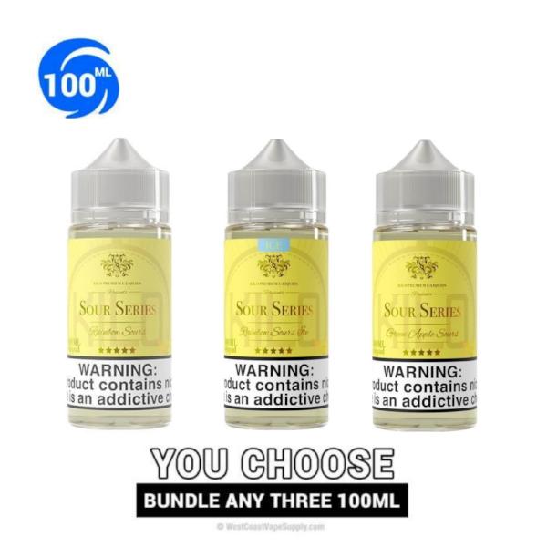 Kilo Sour Series Pick 3 Vape Juice Bundle 100ml (300ml) $39.99 Kilo Sour Series Pick 3 Vape Juice Bundle 100ml (300ml) $39.99