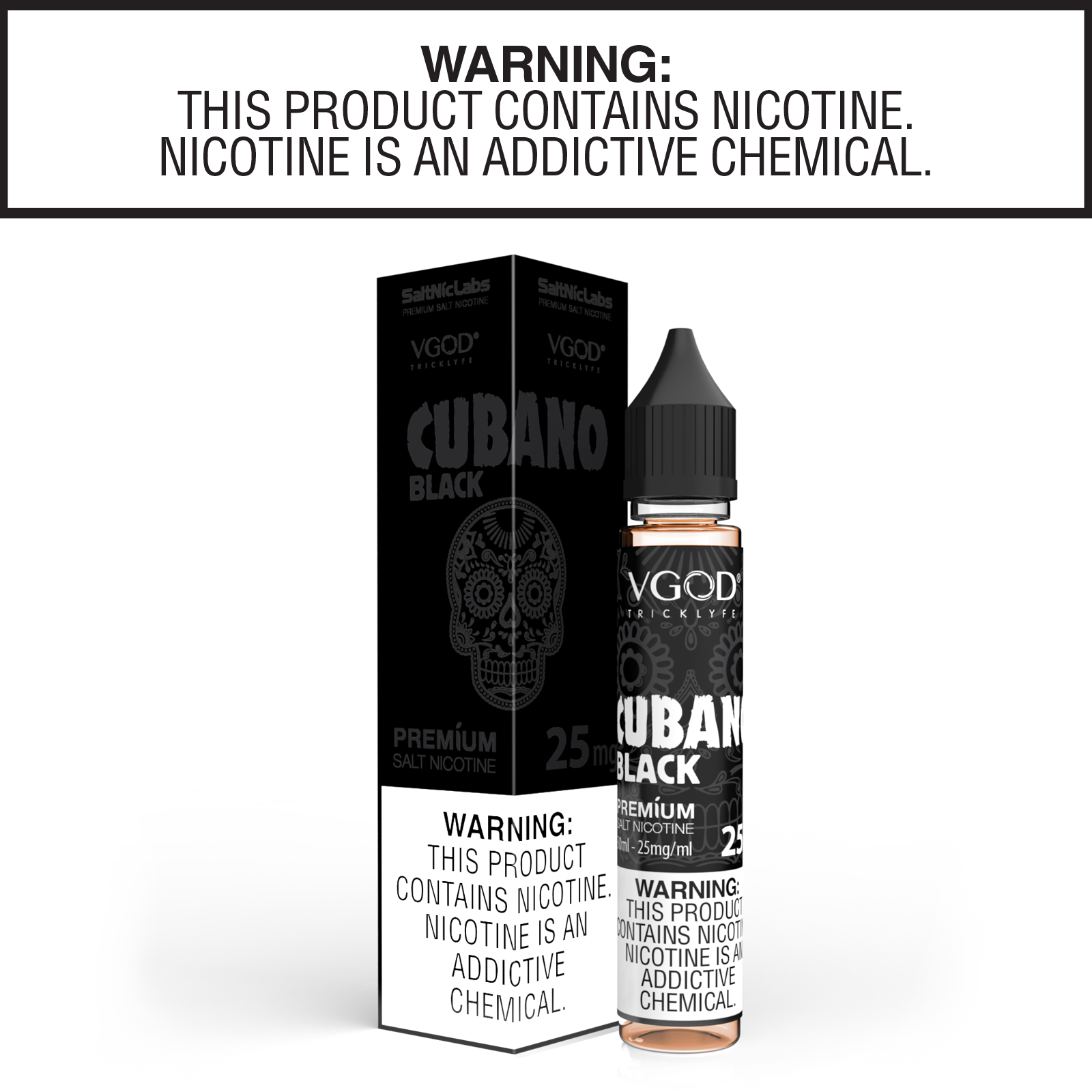 Cubano Black by VGOD Nic Salt 30ml $13.99 Cubano Black by VGOD Nic Salt 30ml $13.99