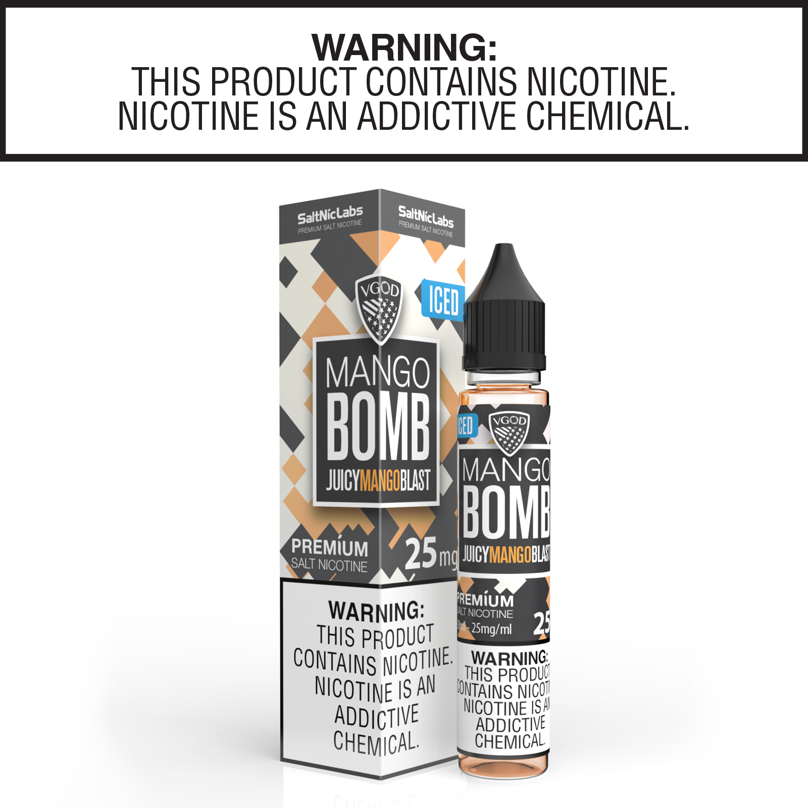 mango bomb vape juice Iced Mango Bomb By VGOD Salt Nic 30ml ⋆ $13.99
