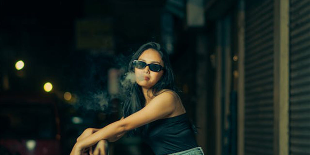 A Woman Vaping