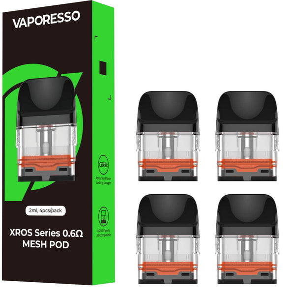 Vaporesso XROS Replacement Pods 4-Pack Vape Coils $10.99 | West Coast Vape Supply Vaporesso XROS Replacement Pods 4-Pack Vape Coils $10.99 | West Coast Vape Supply