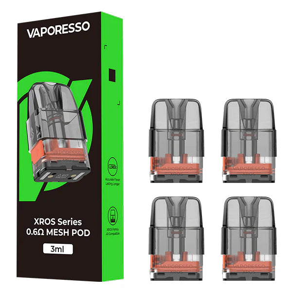 Vaporesso XROS Replacement Pods 4-Pack Vape Coils $10.99 | West Coast Vape Supply Vaporesso XROS Replacement Pods 4-Pack Vape Coils $10.99 | West Coast Vape Supply