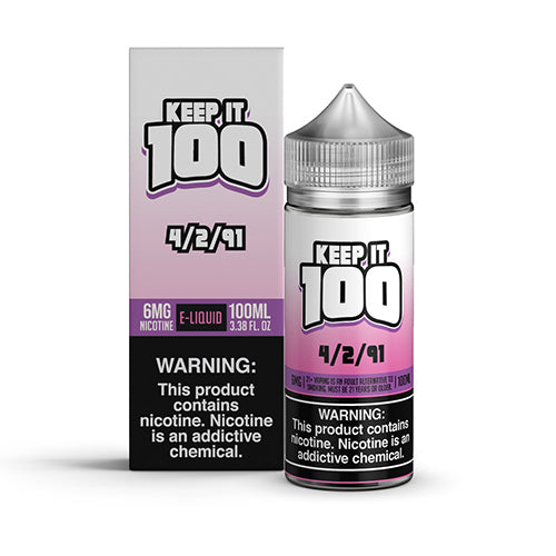 keep it 100 disposable vape 4/2/91 (Birthday Shake) by Keep it 100 100ml ⋆ $14.75 keep it 100 disposable vape 4/2/91 (Birthday Shake) by Keep it 100 100ml ⋆ $14.75