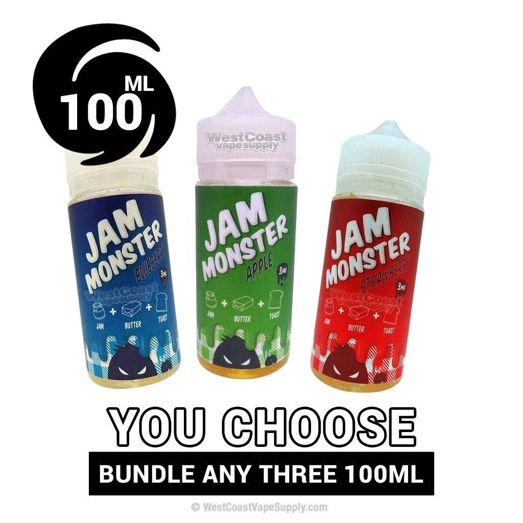 Jam Monster 100ml Pick 3 Vape Juice Bundle