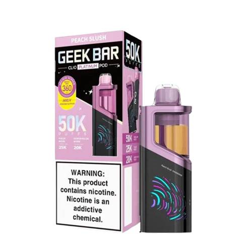 Geek Bar Clio Platinum 50K pod design showing sealed structure