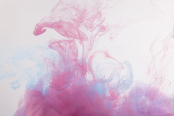 a pink and blue vapor cloud